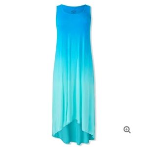 Torrid Super Soft Mint Blue Dip Dye Hi-Lo Dress